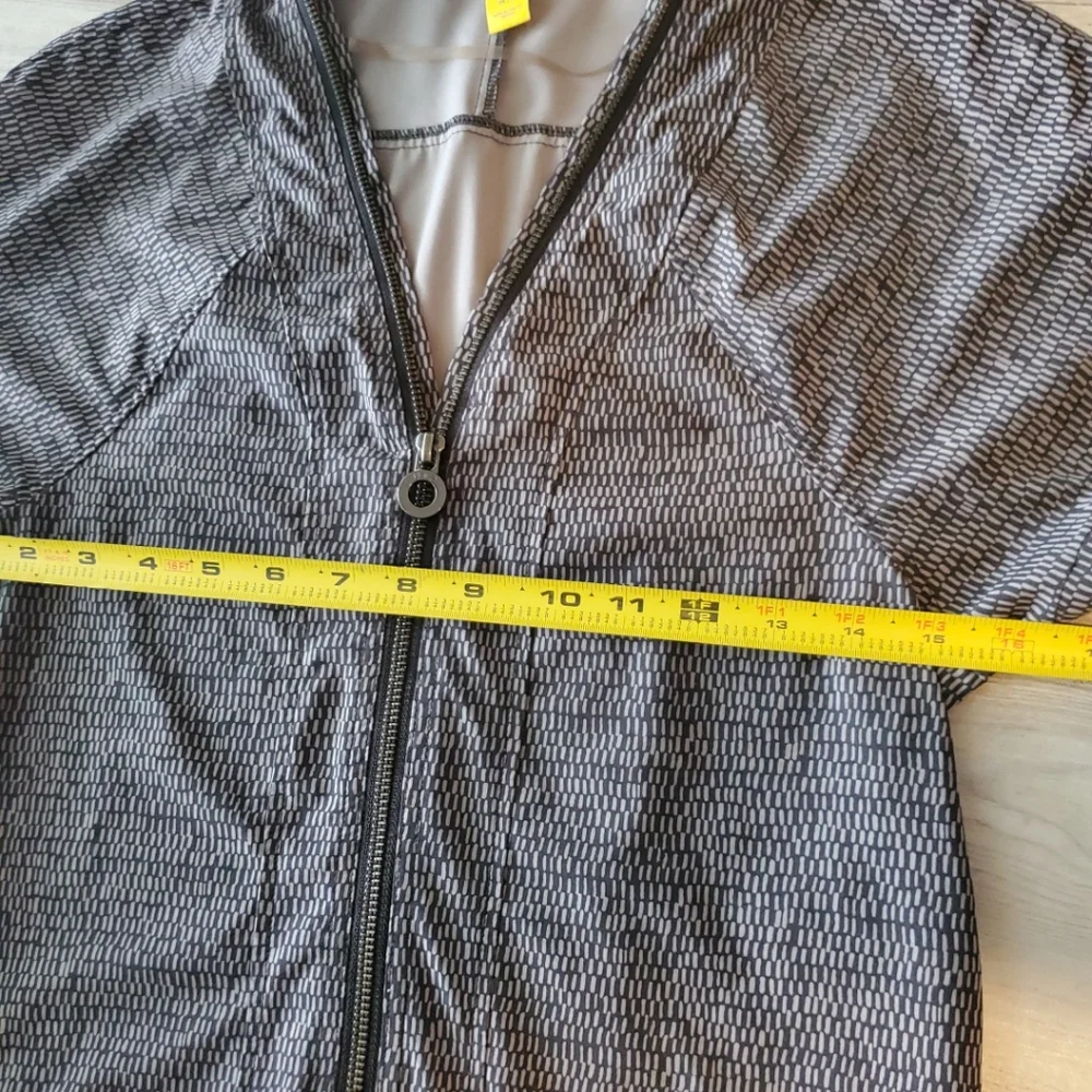 Lole Gray Geometric Zip Up XS Athletic Dress Recycled Fabric Pickleball Tennis - Picture 4 of 8